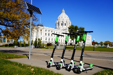 scooters in front of capital building