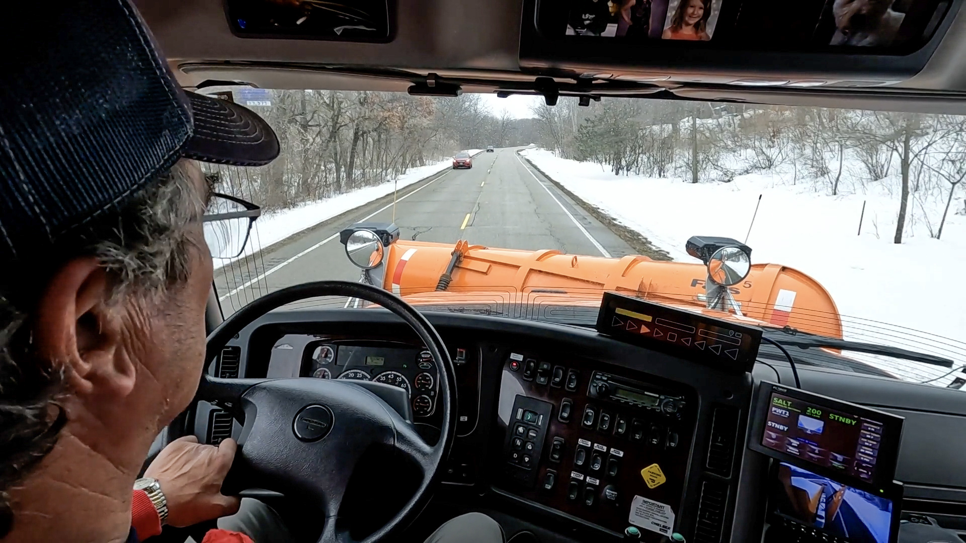 Snowplow driver using the driver-assist system